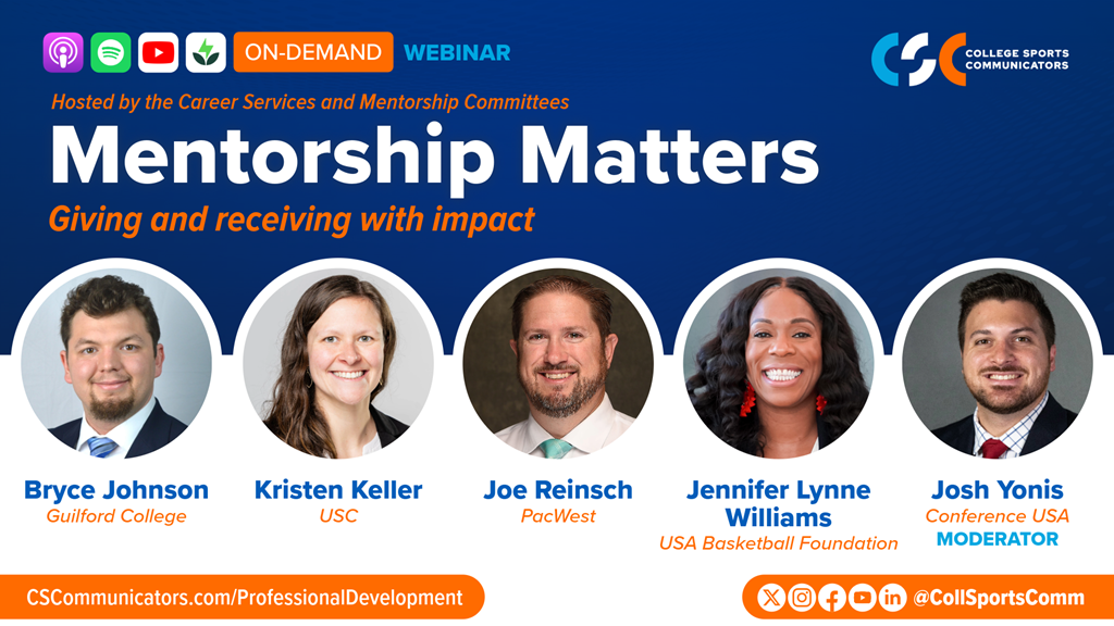On-demand webinar - Mentorship Matters: Giving and receiving with impact